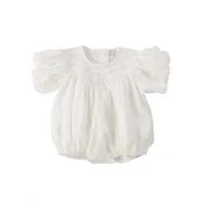 PETITE AMALIE WHITE LACE DETAIL ROMPER