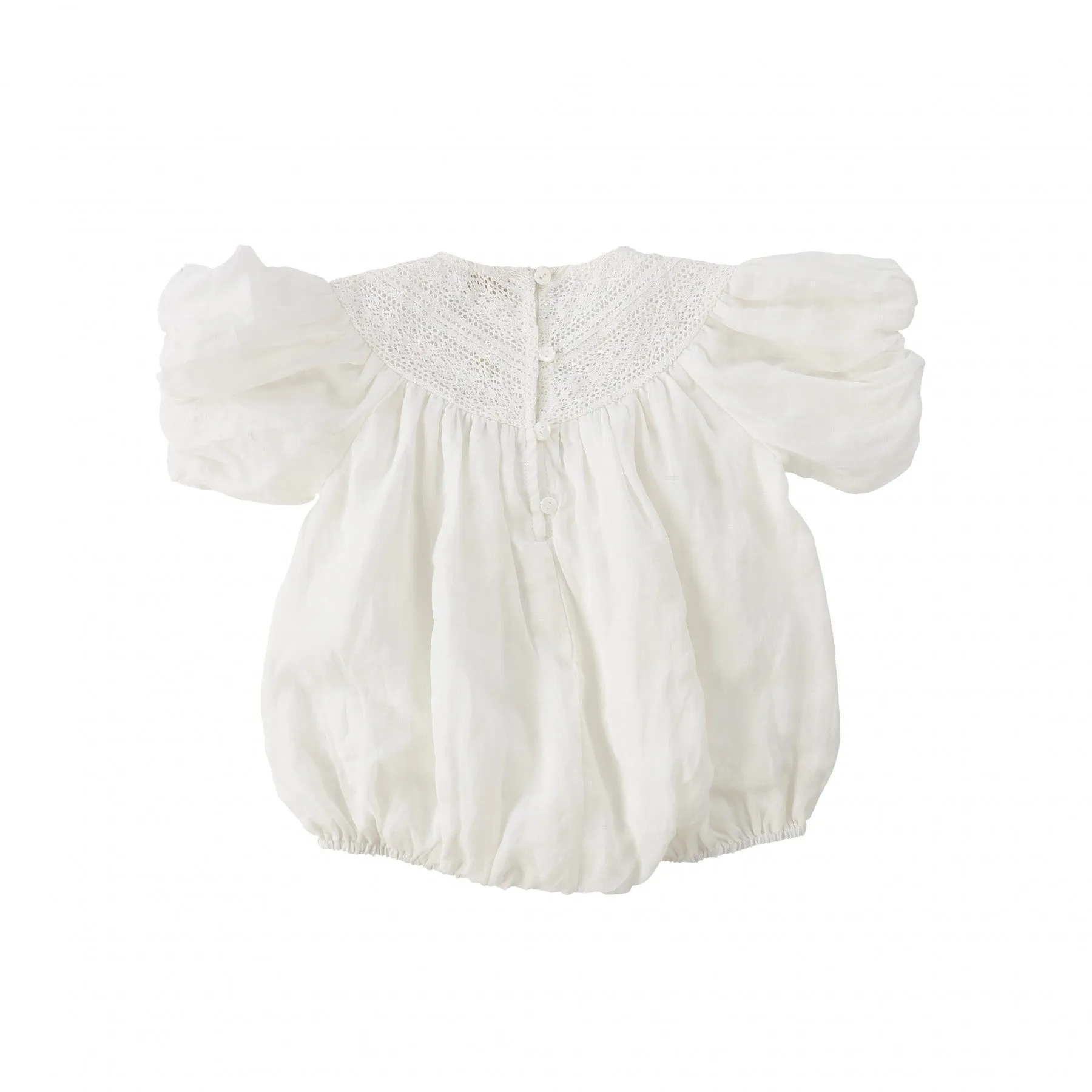 PETITE AMALIE WHITE LACE DETAIL ROMPER