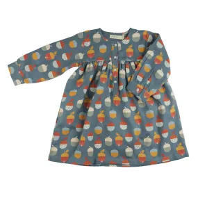 Pigeon organics - Blue Dress with acorn print