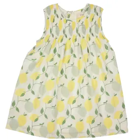 Pigeon - Sleeveless smock Lemon print dress