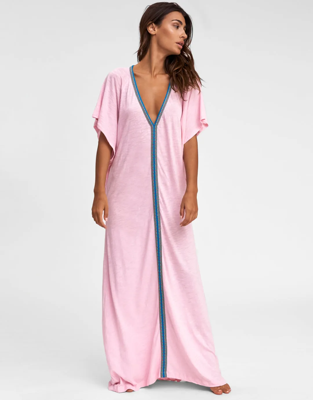 Pima Abaya Dress - Light Pink