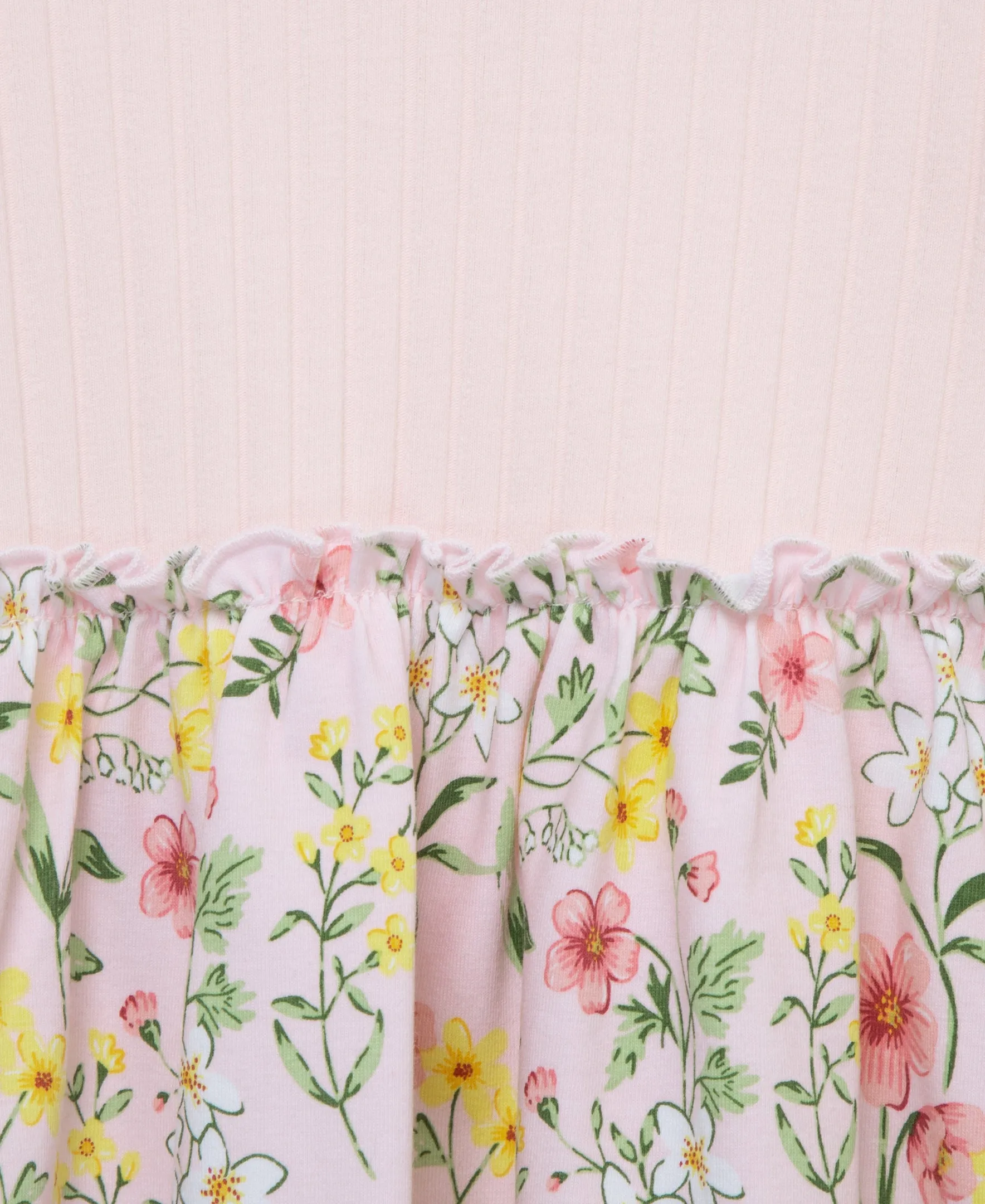 Pink Floral Knit Dress Set (12M-24M)
