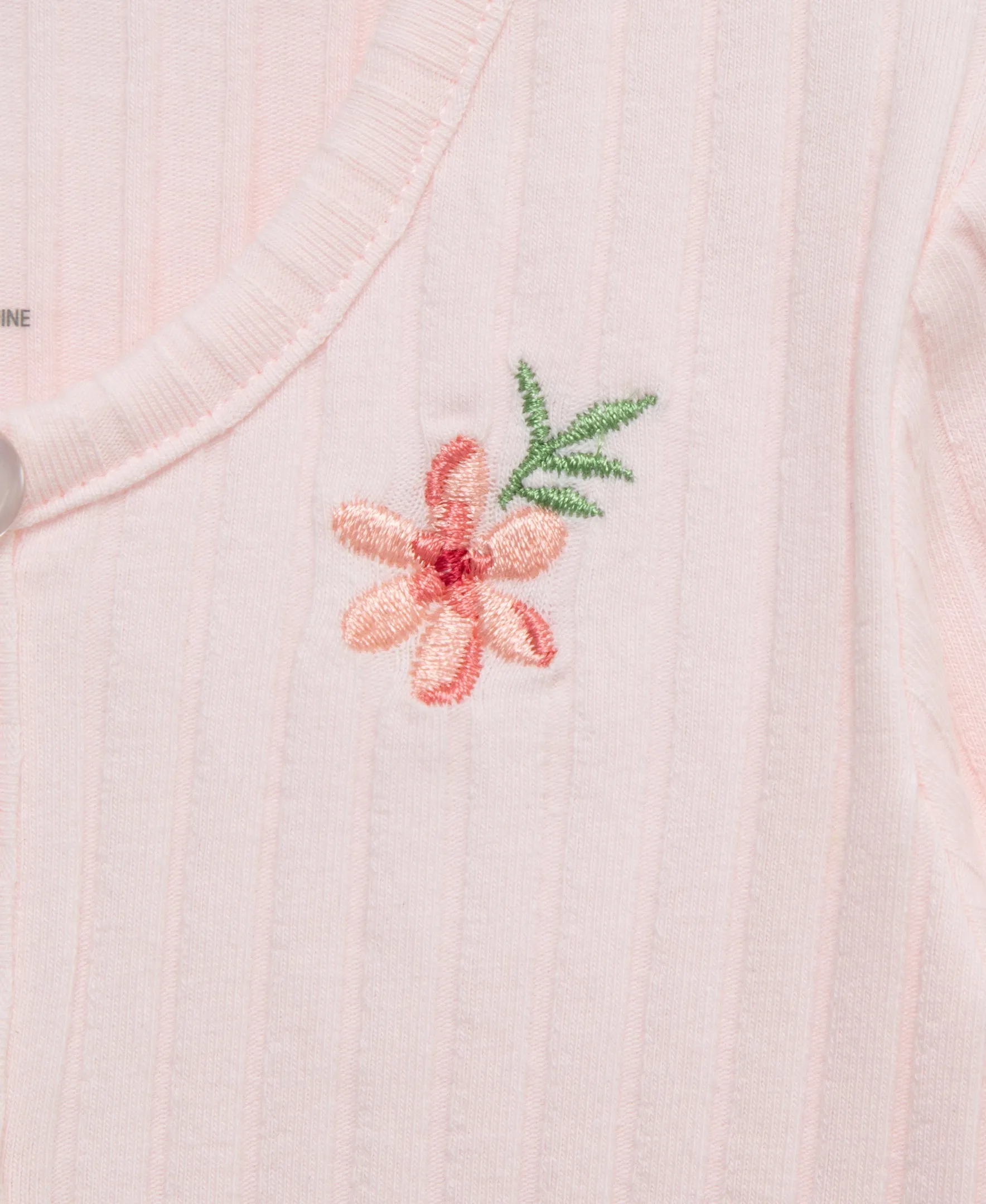 Pink Floral Knit Dress Set (12M-24M)