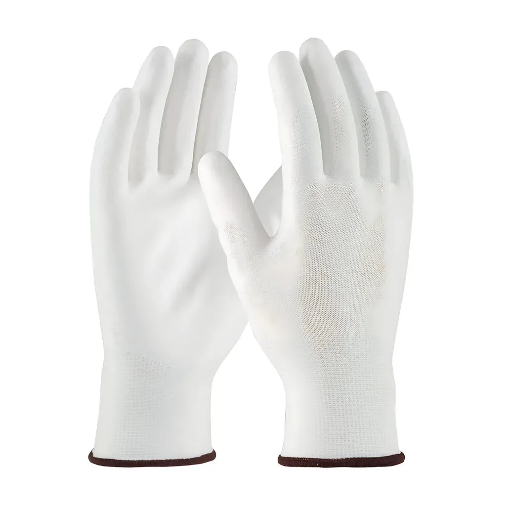 PIP 33-115/S Seamless Knit Polyester Glove with Polyurethane Coated Flat Grip on Palm & Fingers