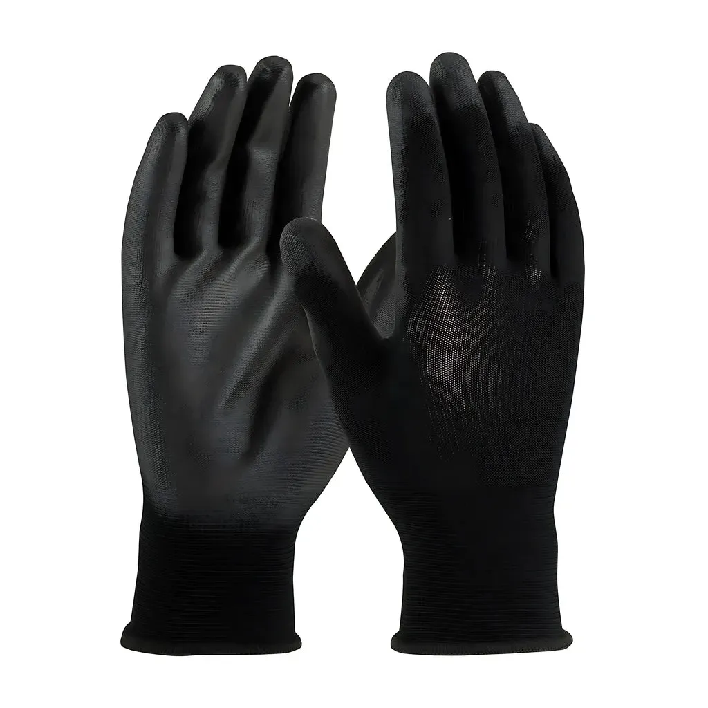 PIP 33-B115/XL Seamless Knit Polyester Glove with Polyurethane Coated Flat Grip on Palm & Fingers