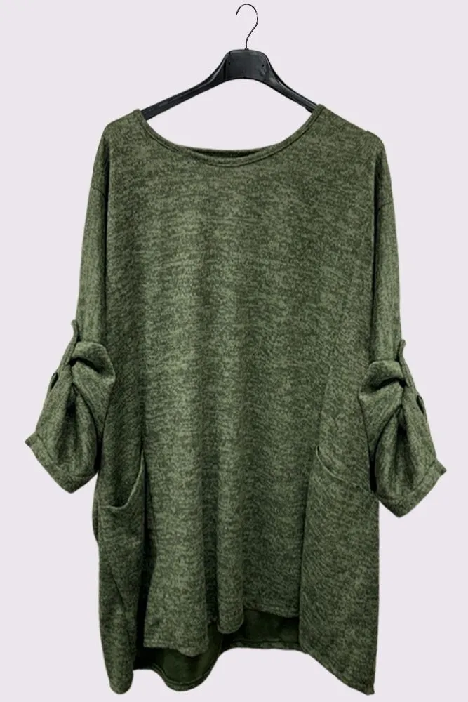 Plain Soft Feel Pockets Top