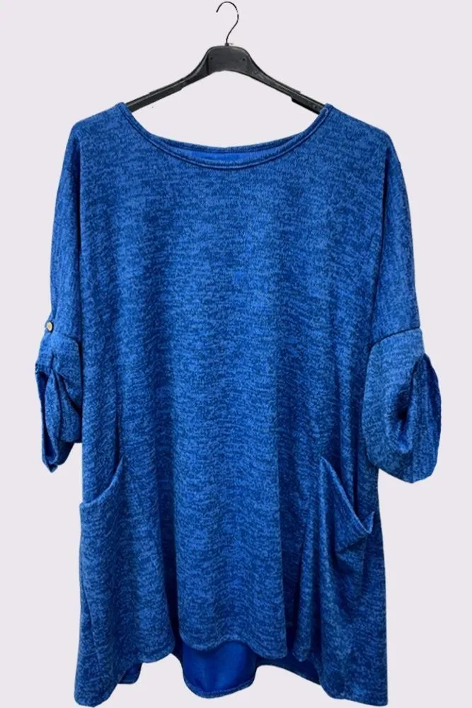 Plain Soft Feel Pockets Top