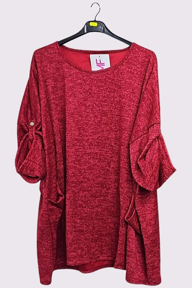 Plain Soft Feel Pockets Top