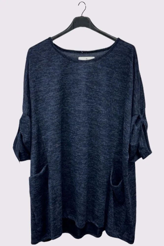 Plain Soft Feel Pockets Top