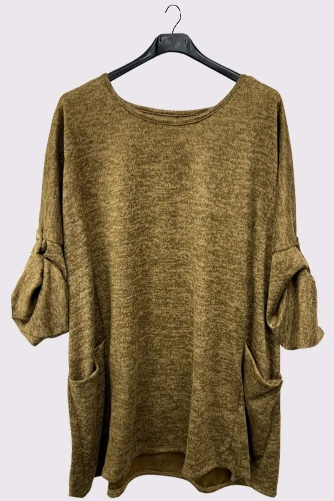 Plain Soft Feel Pockets Top