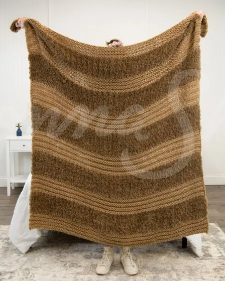 Plush Knit Throw ~ Camel