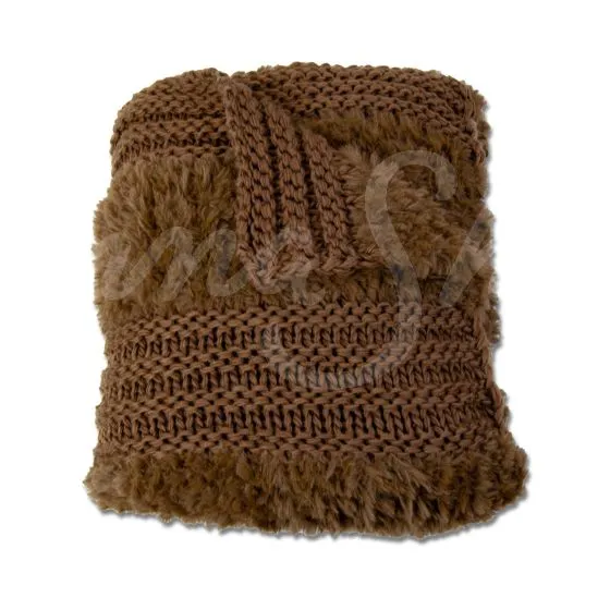 Plush Knit Throw ~ Coffee