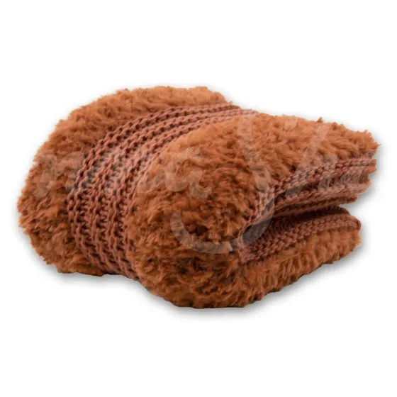Plush Knit Throw ~ Rust