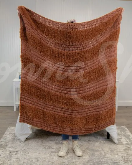 Plush Knit Throw ~ Rust