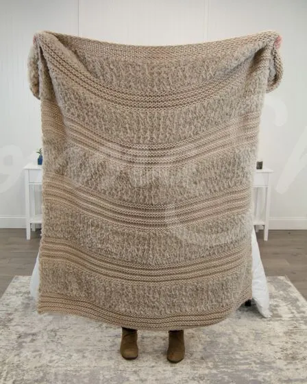 Plush Knit Throw ~ Taupe **ON BACKORDER**
