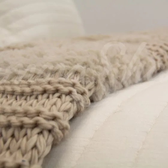 Plush Knit Throw ~ Taupe **ON BACKORDER**