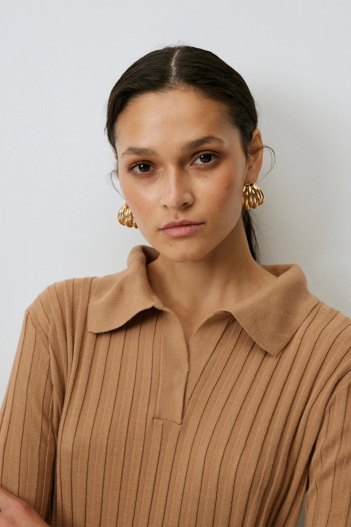 POLO COLLAR KNIT DRESS