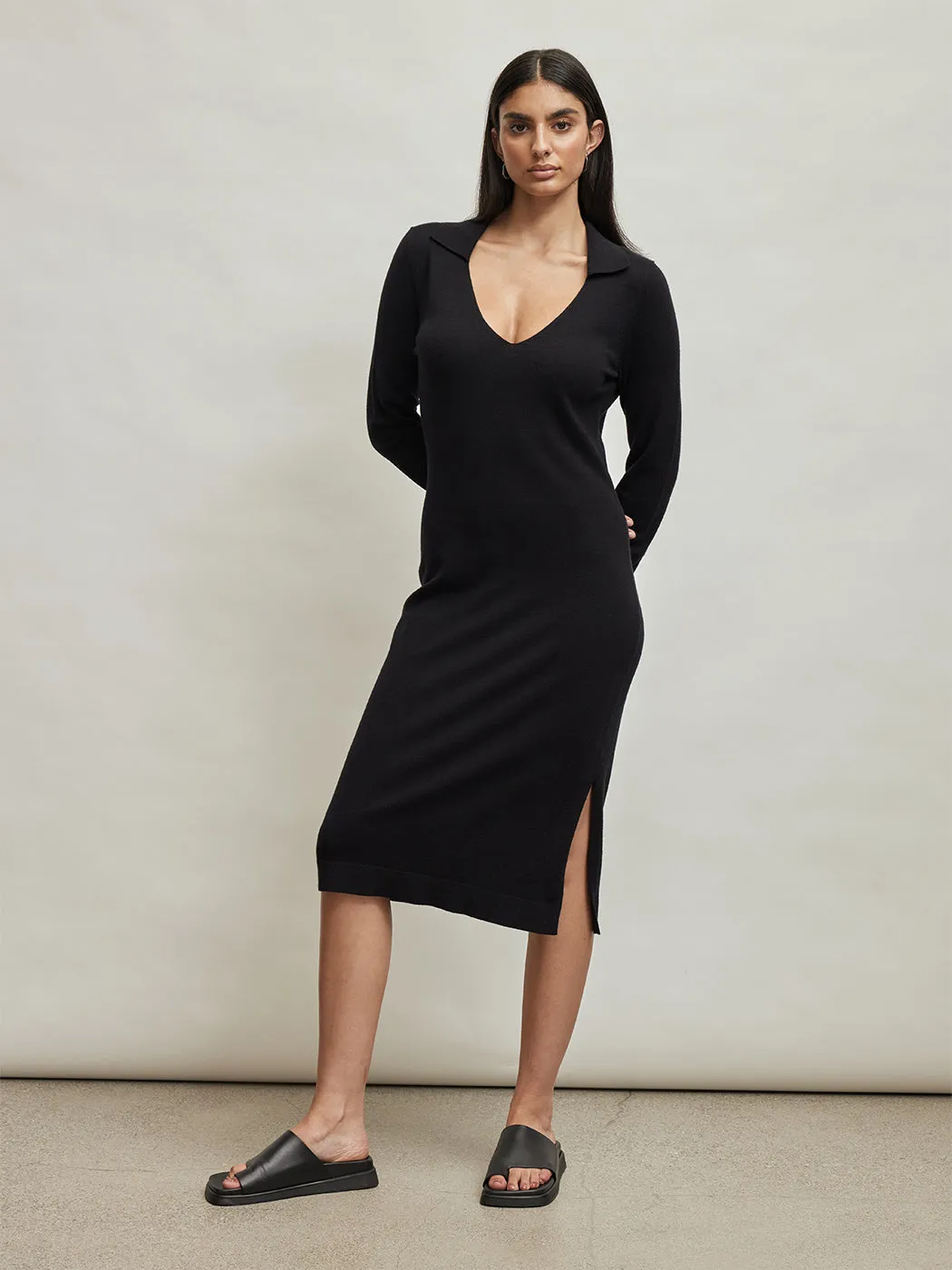 Polo Dress - Black