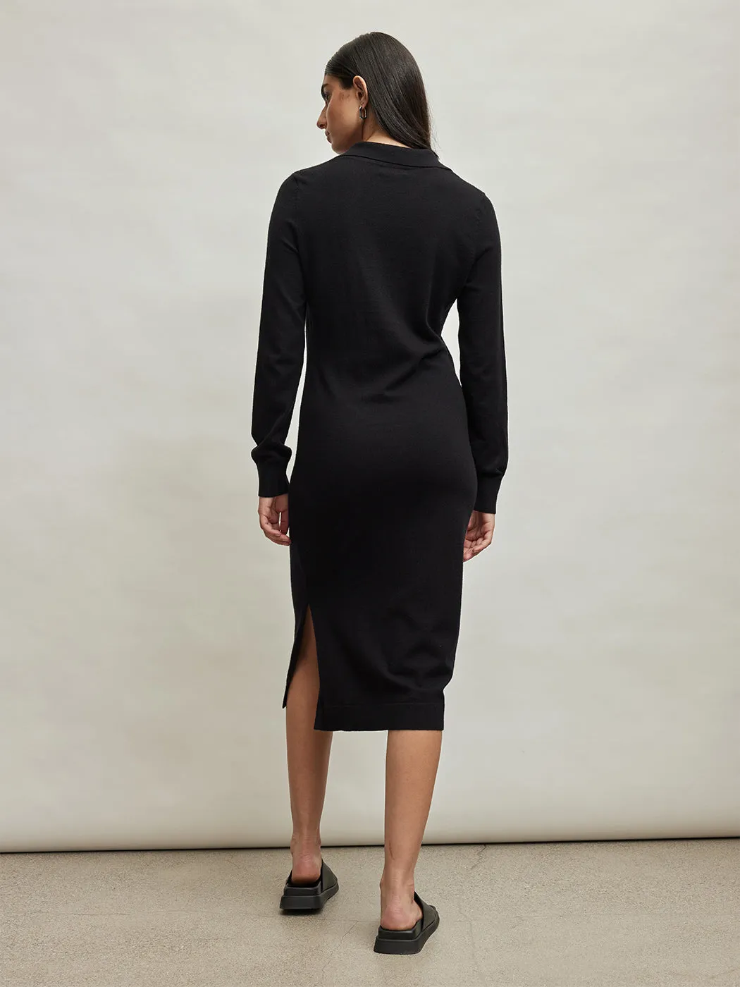 Polo Dress - Black