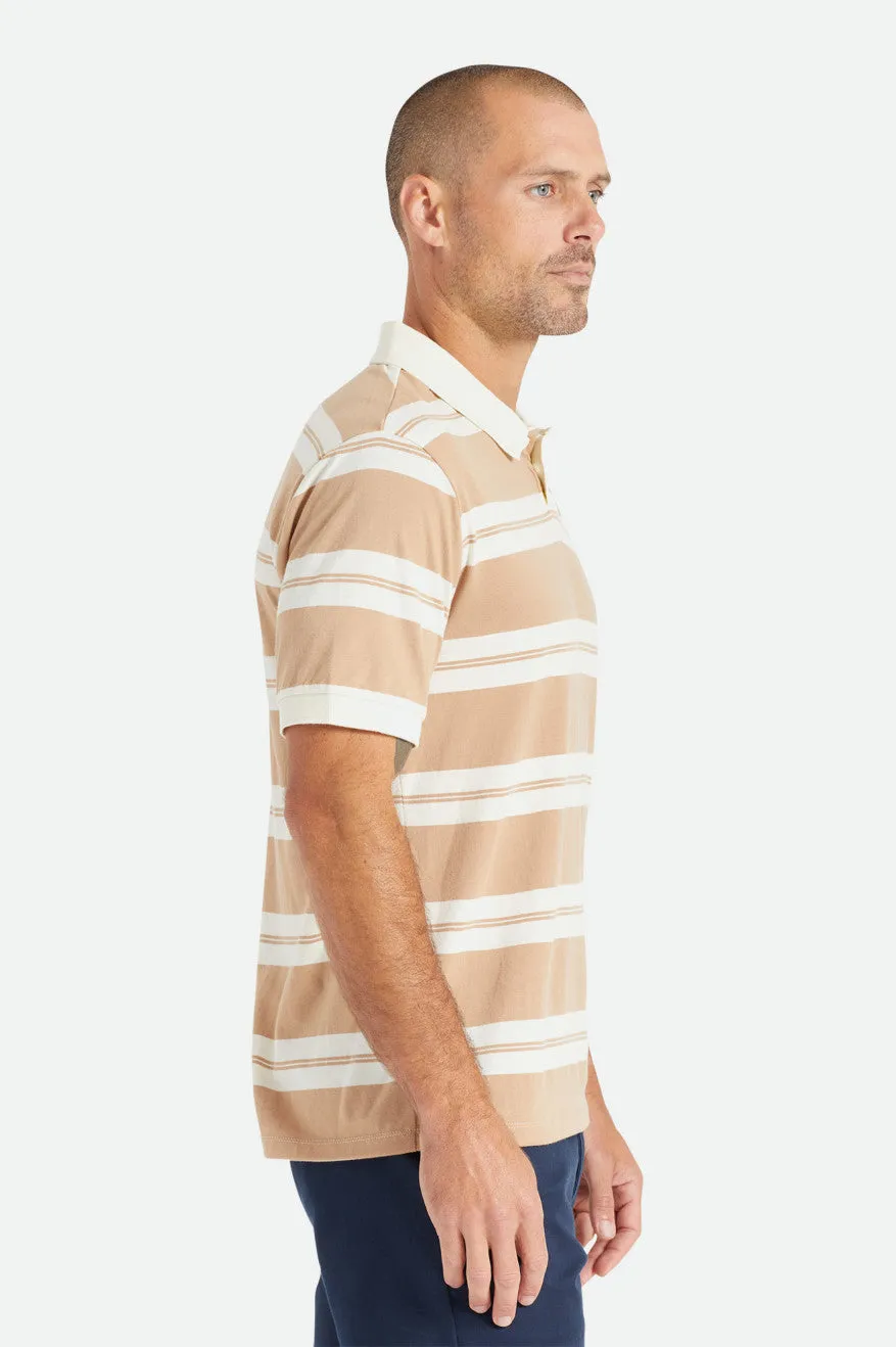 Proper S/S Polo Knit - Mojave/Off White