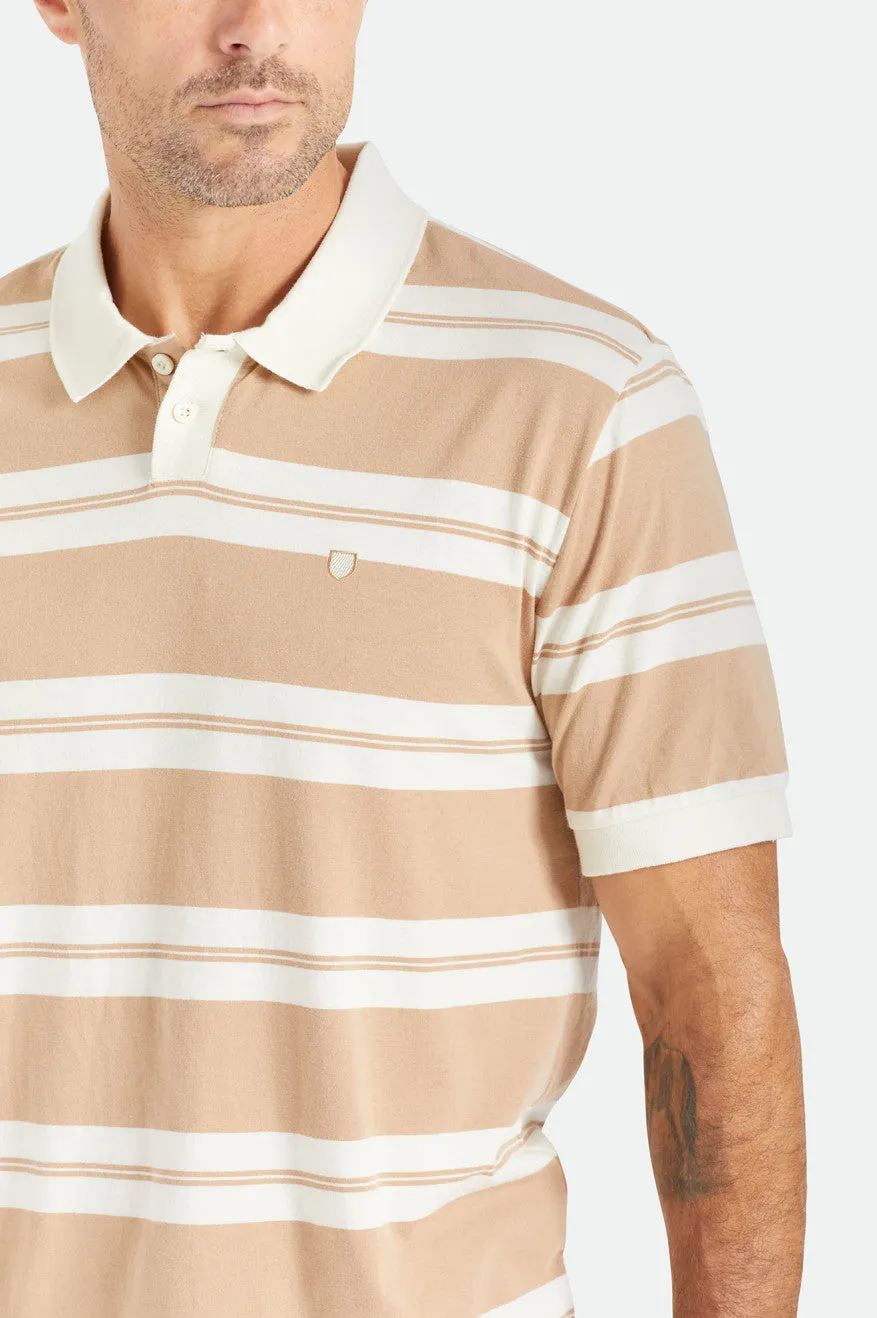 Proper S/S Polo Knit - Mojave/Off White