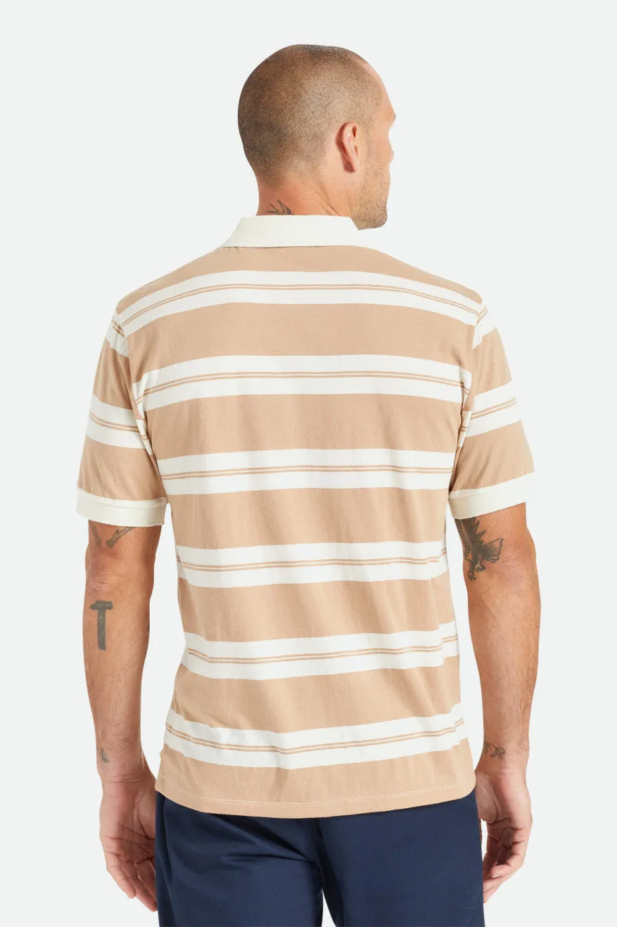 Proper S/S Polo Knit - Mojave/Off White