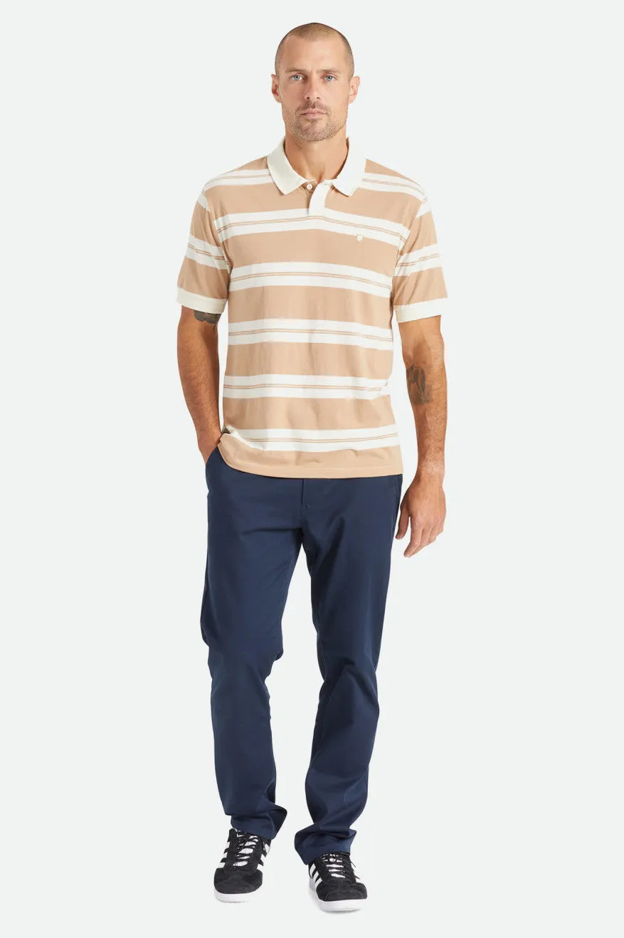 Proper S/S Polo Knit - Mojave/Off White