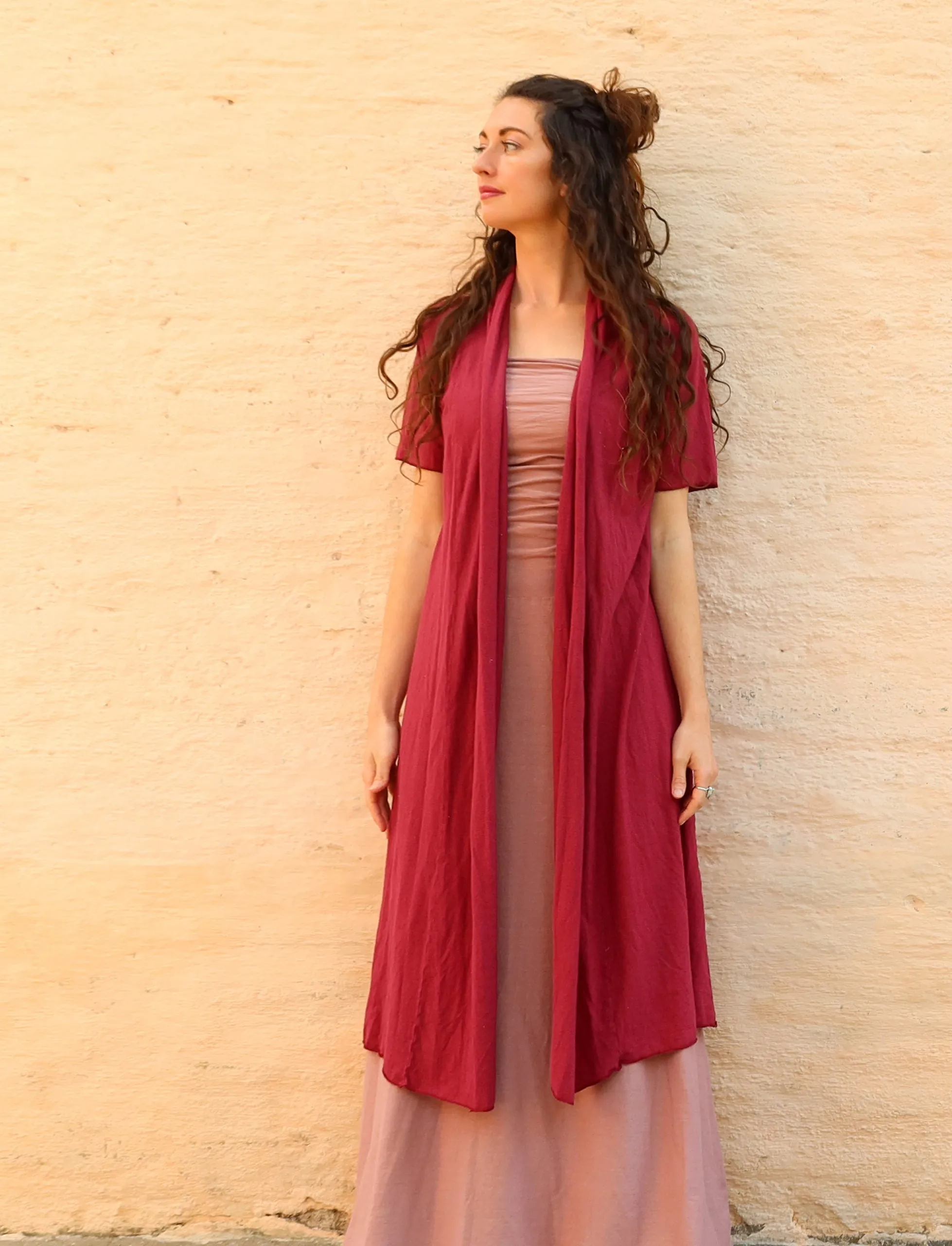 Raglan Sleeve Ojai Below Knee Cardigan