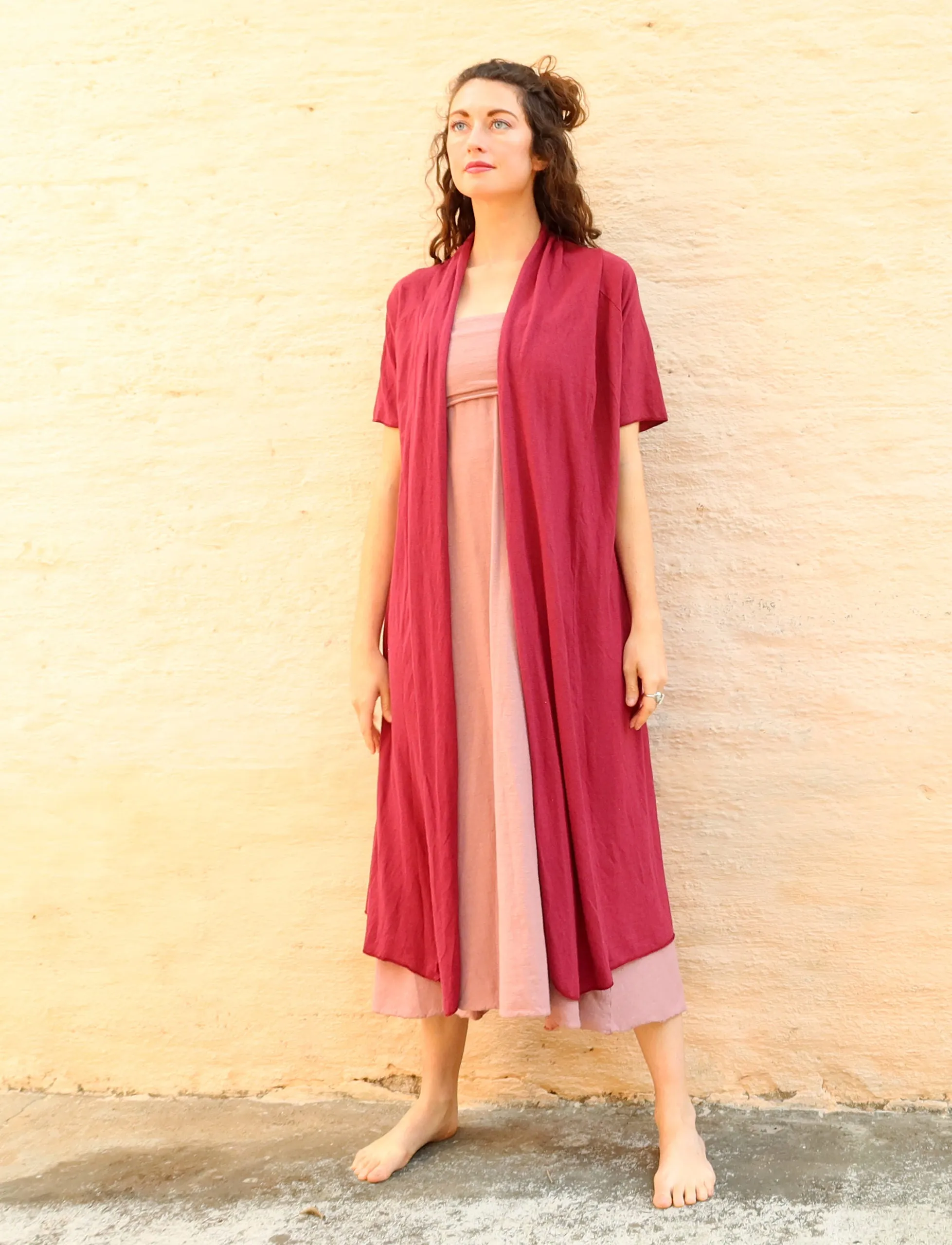 Raglan Sleeve Ojai Below Knee Cardigan
