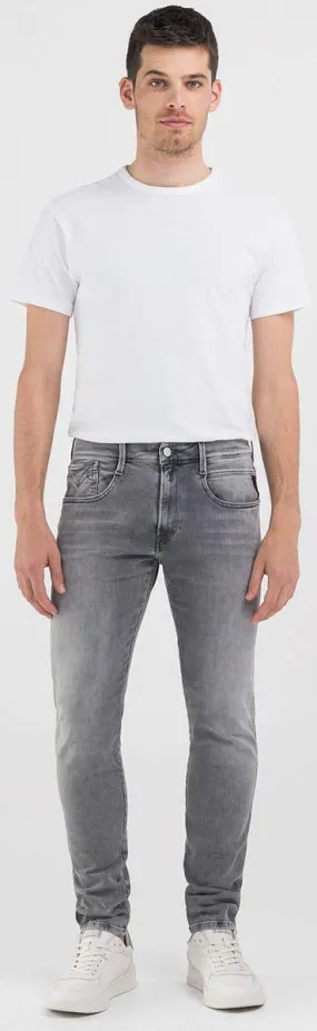 Replay Anbass Hyperflx Grey Wash Jeans For Men