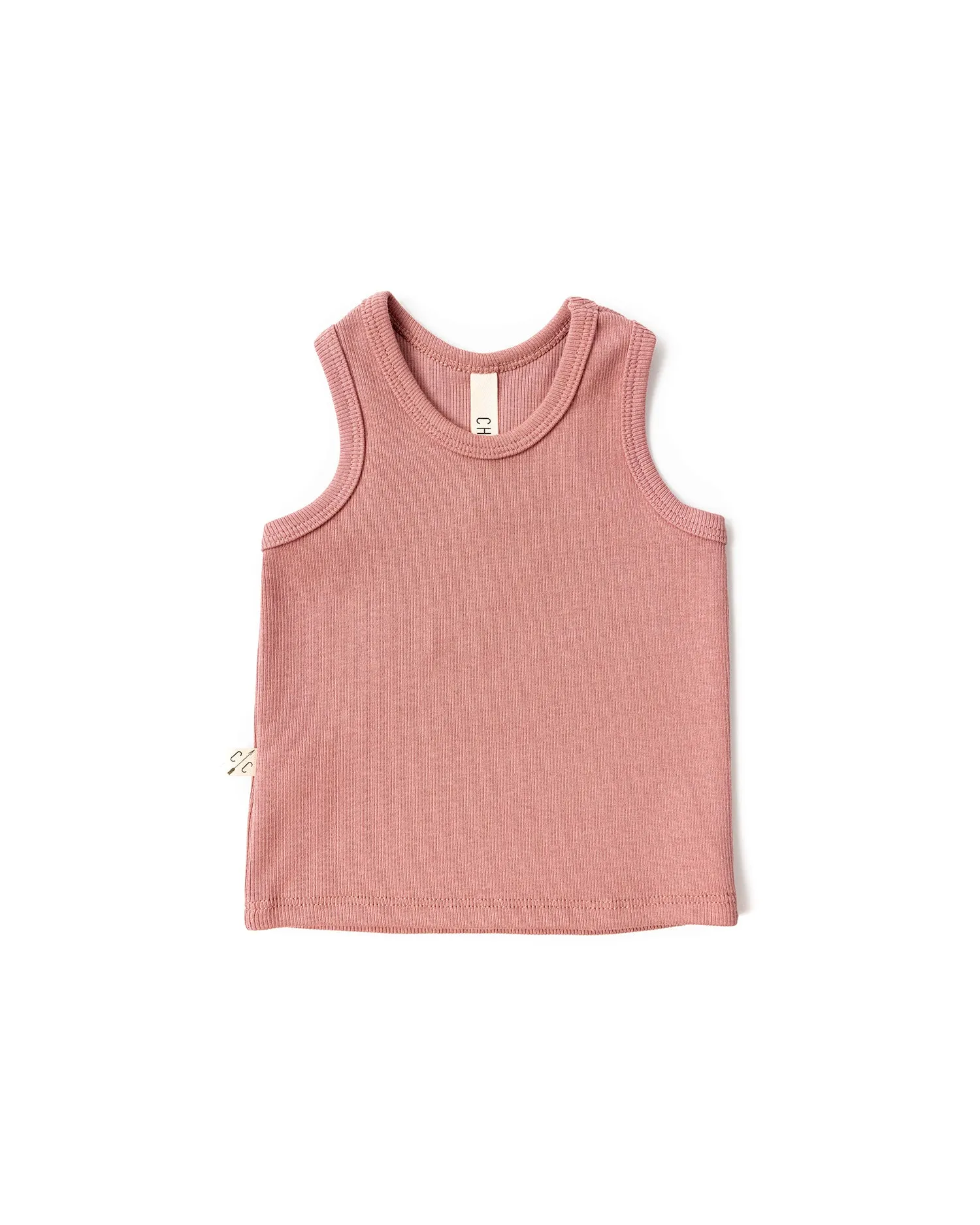 rib knit tank top CO - crepe