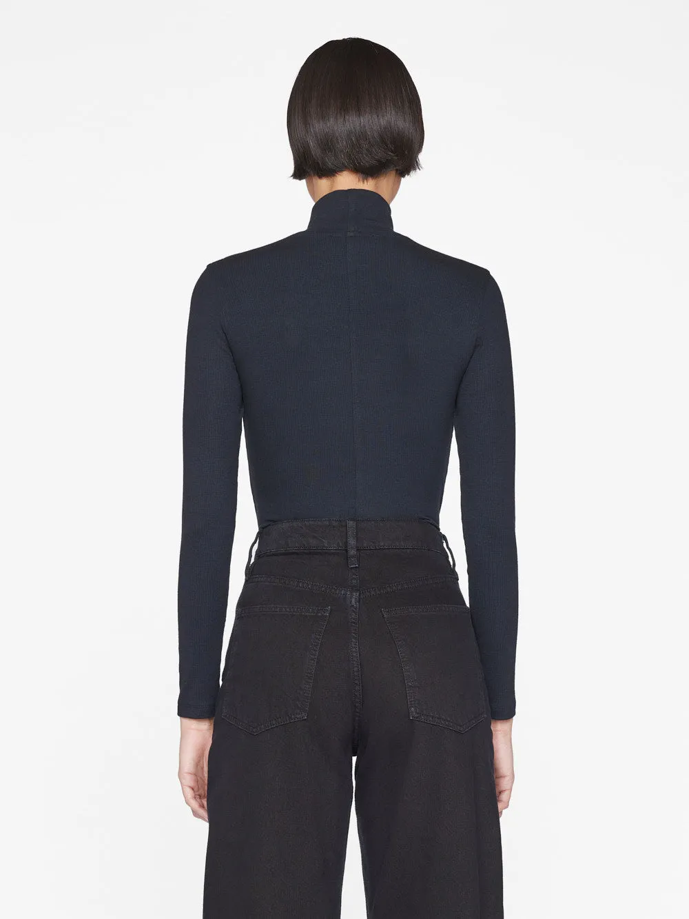 Rib Turtleneck -- Noir