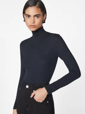 Rib Turtleneck -- Noir