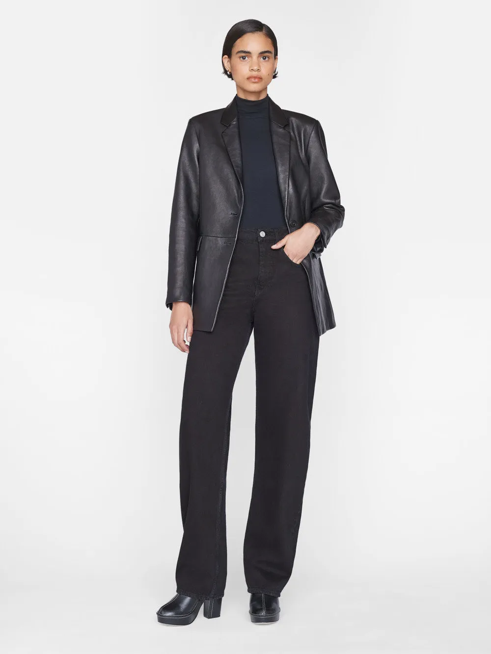 Rib Turtleneck -- Noir