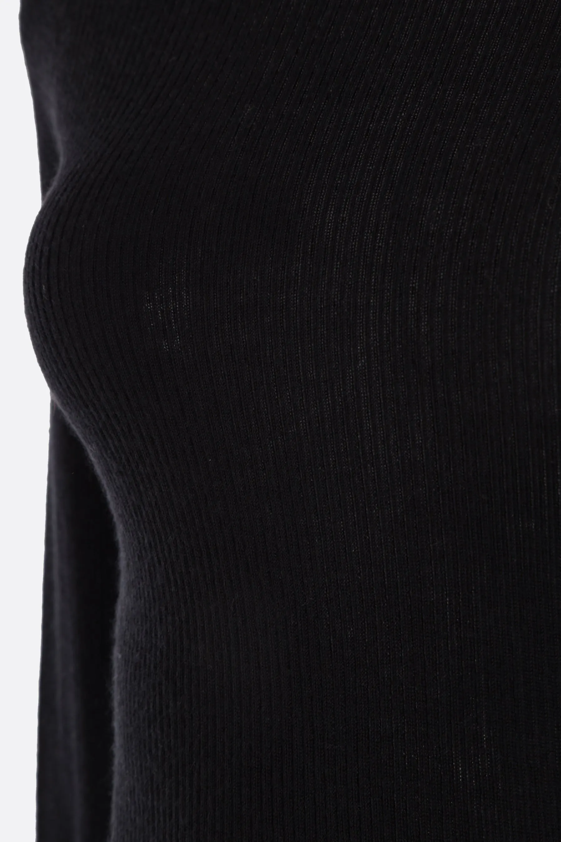 ribbed cashmere and silk turtleneck