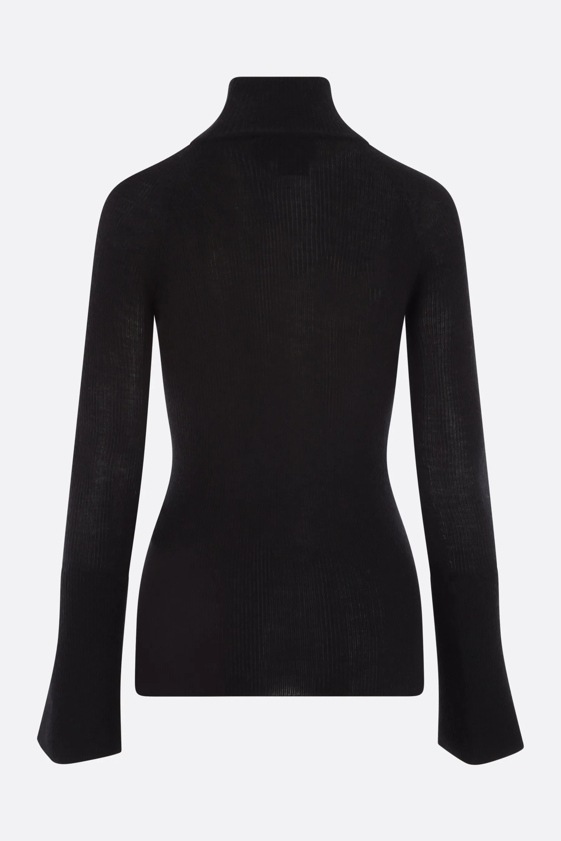 ribbed cashmere and silk turtleneck