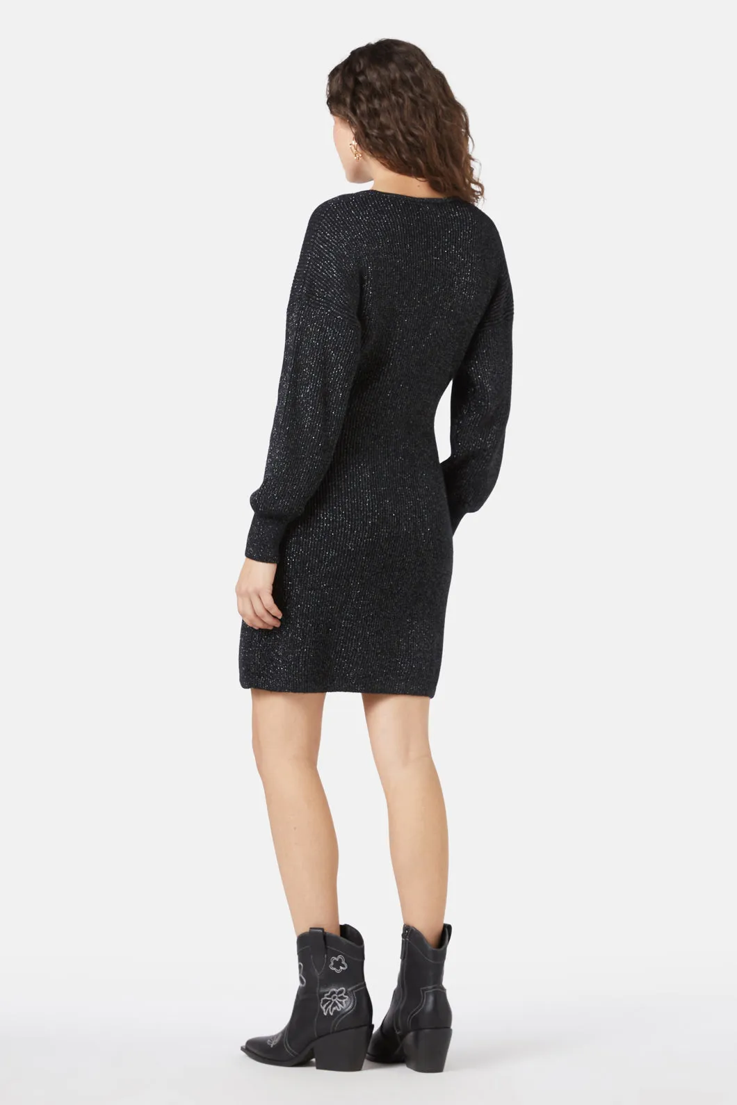 Ribbed Knit Wrap Dress
