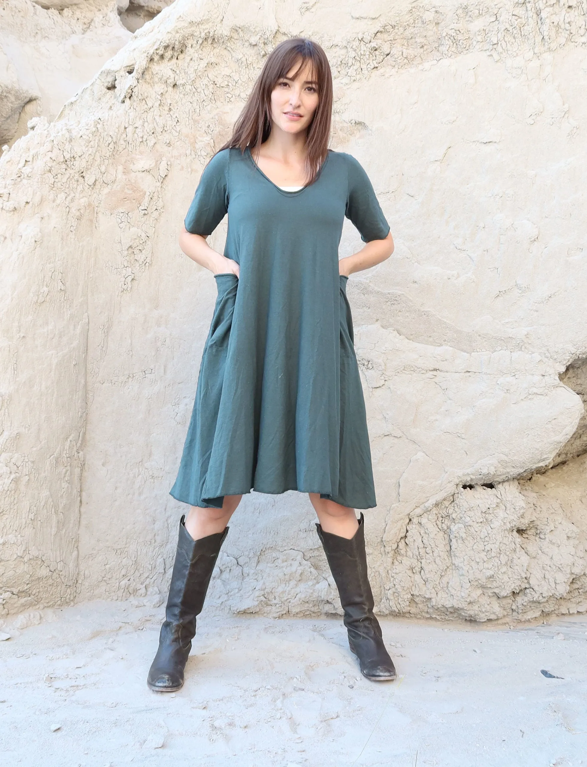 Ritual Perfect Pockets Wanderer Below Knee Dress