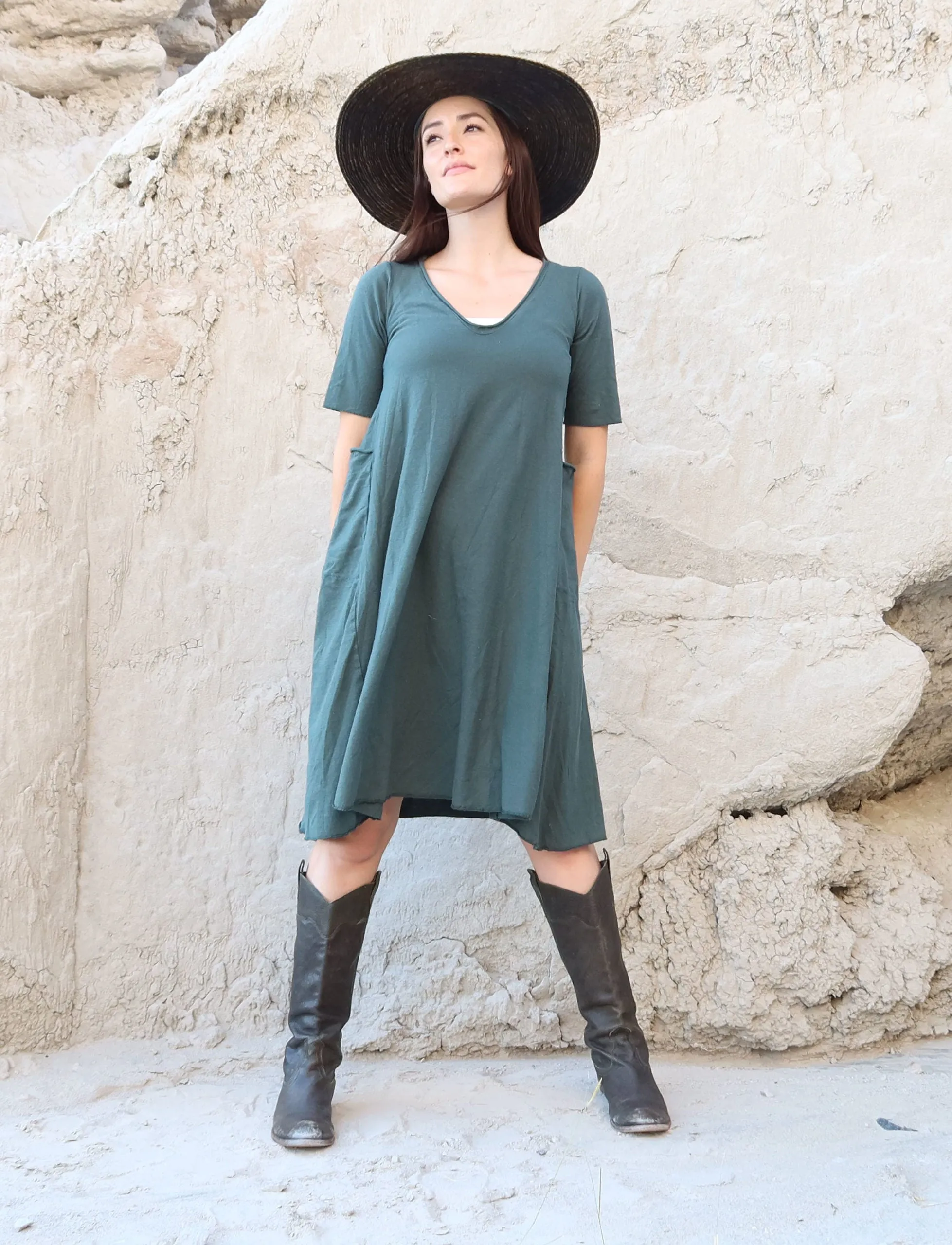 Ritual Perfect Pockets Wanderer Below Knee Dress