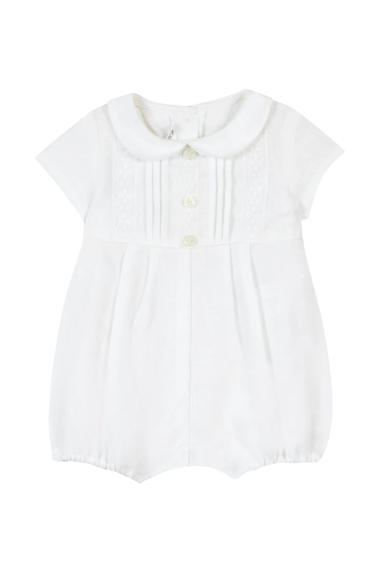 Romper - White Bib Collar