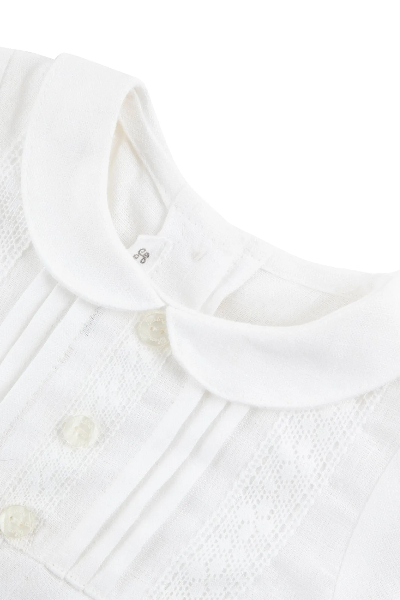 Romper - White Bib Collar