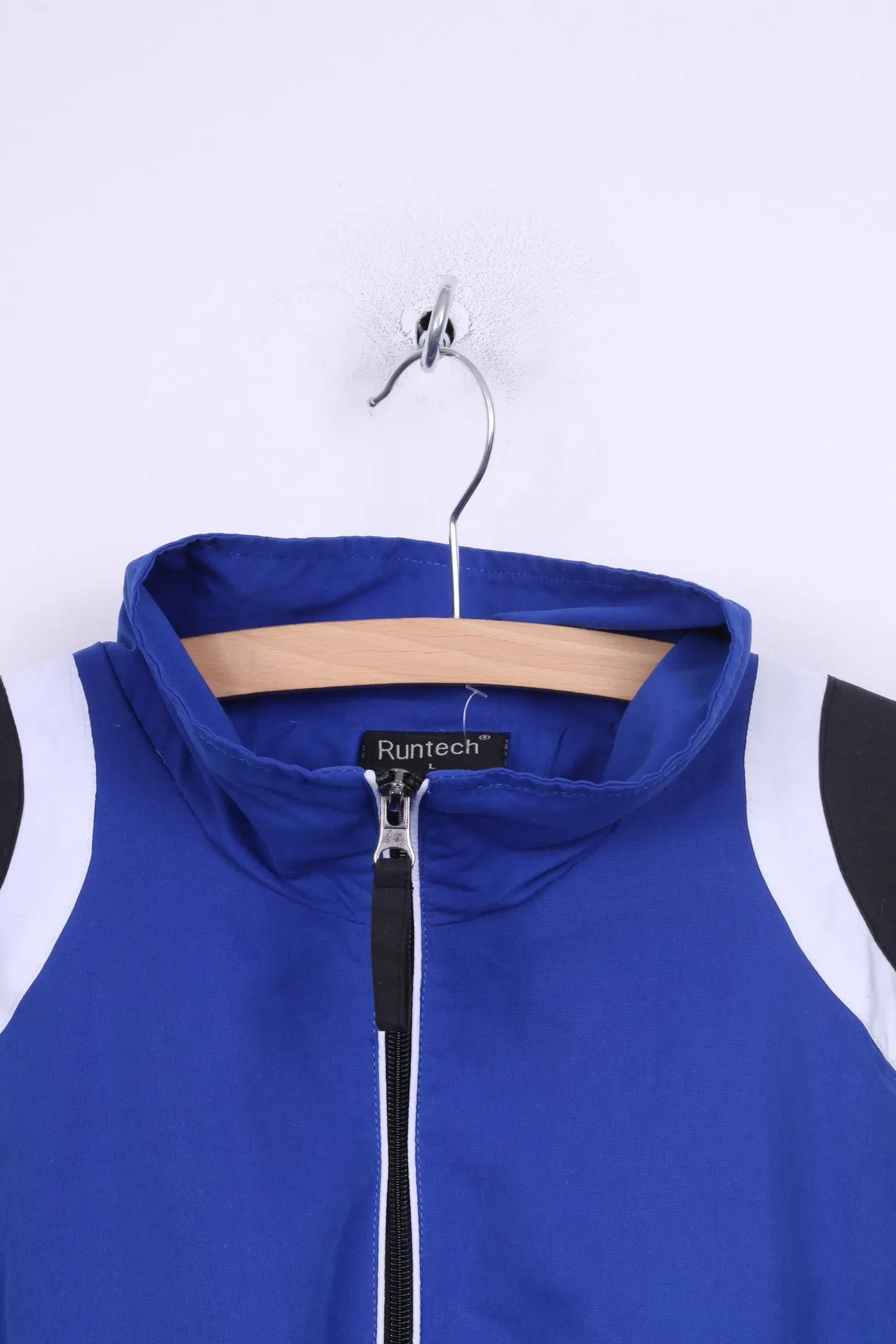 Runtech Mens L Track Top Jacket Blue Full Zipper