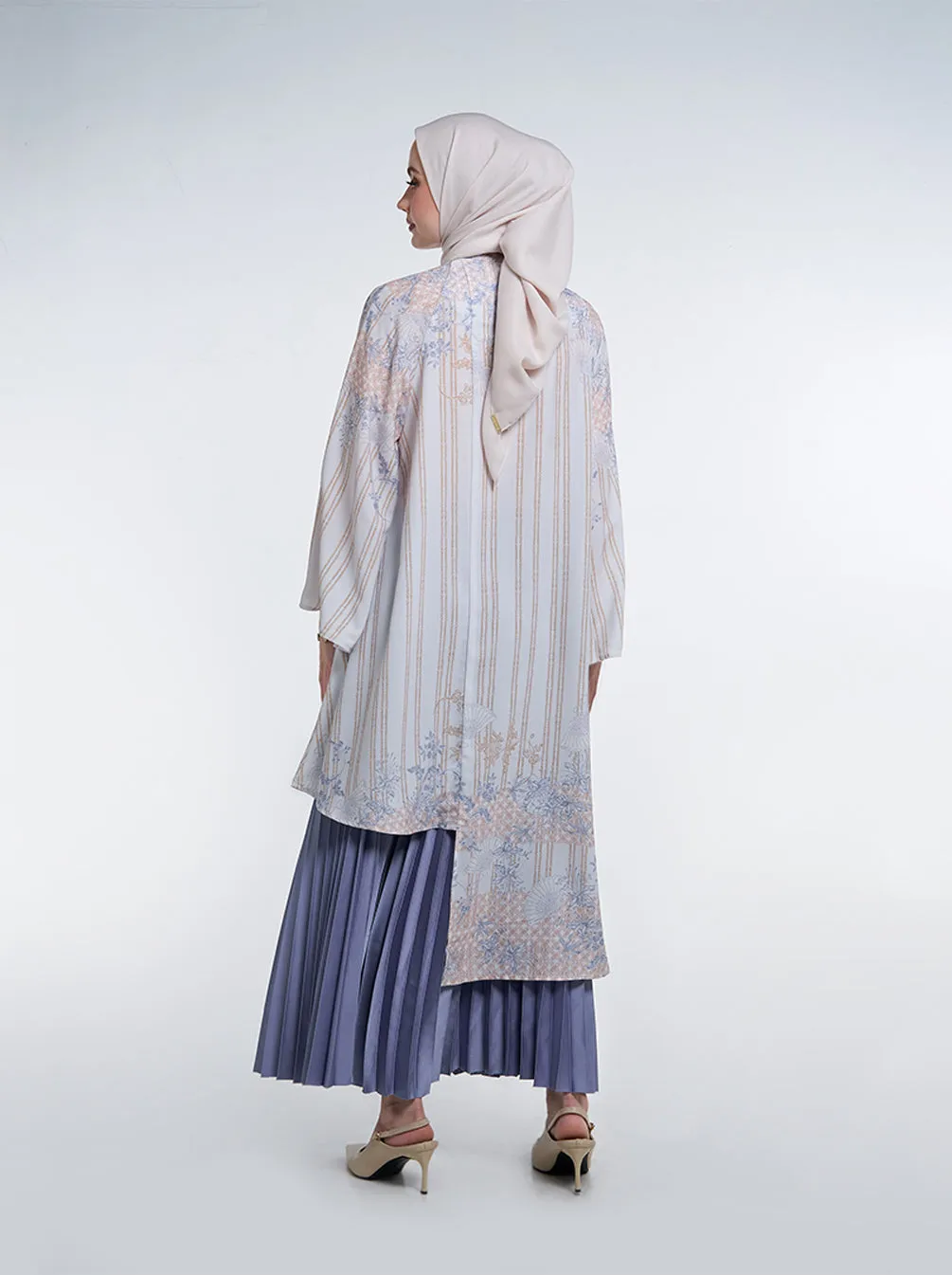 SARI LAYERED TUNIC ASH BLUE