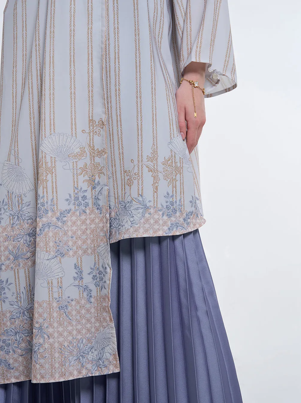 SARI LAYERED TUNIC ASH BLUE