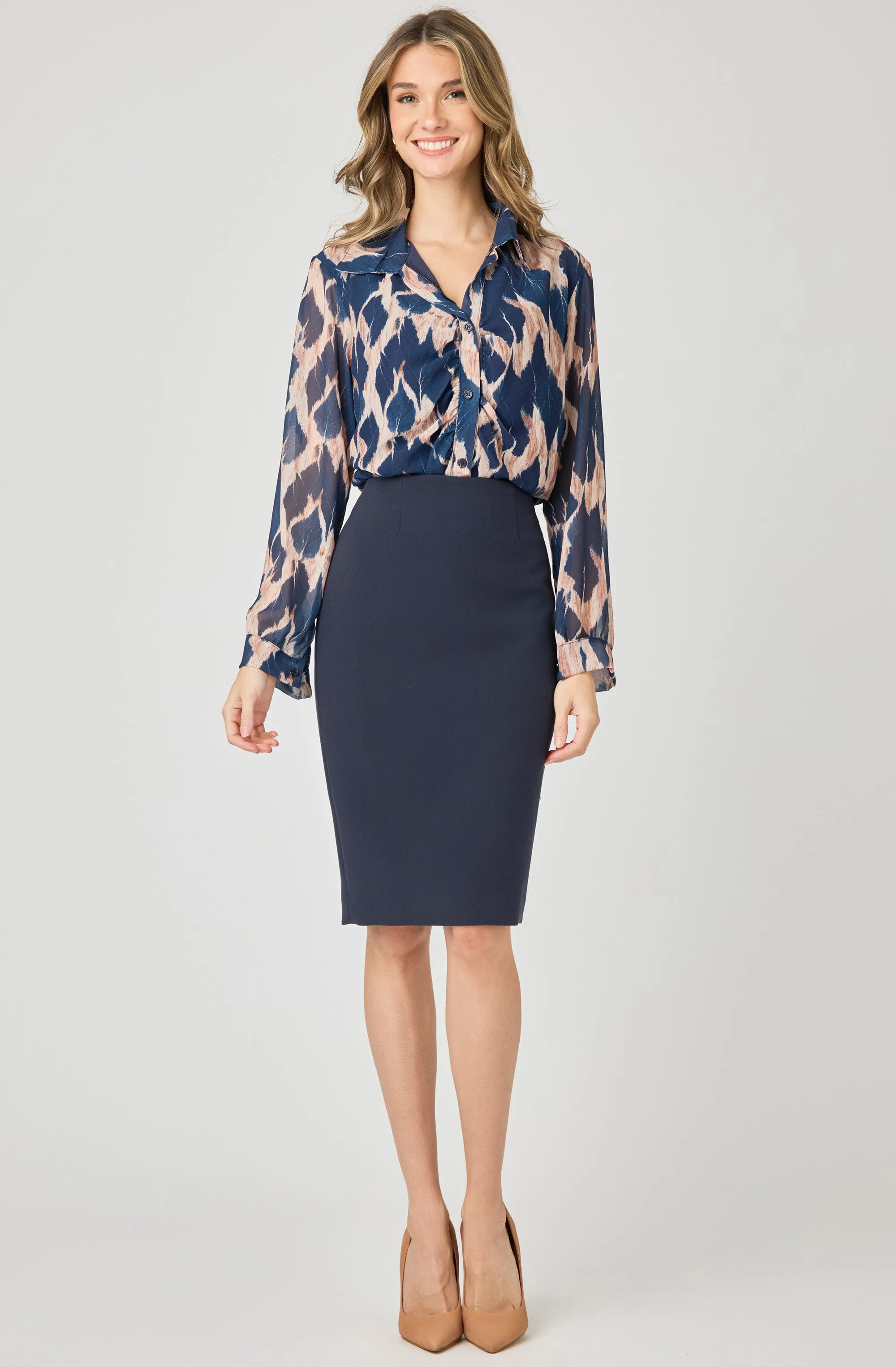 Seamless Fitted Pencil Skirt