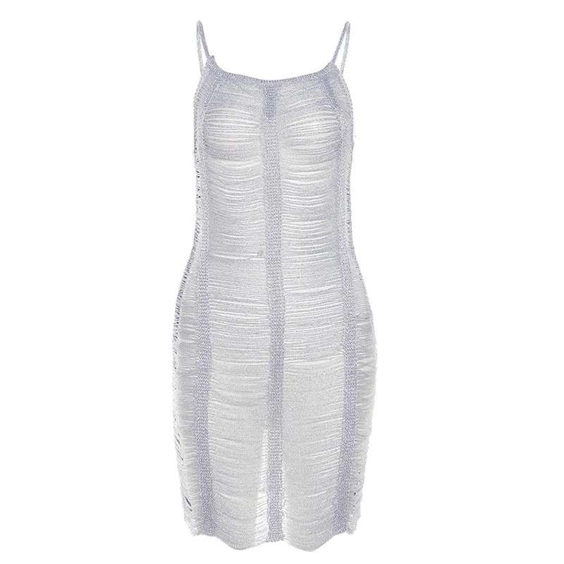 Seductive Cutout Knit Cami Dress