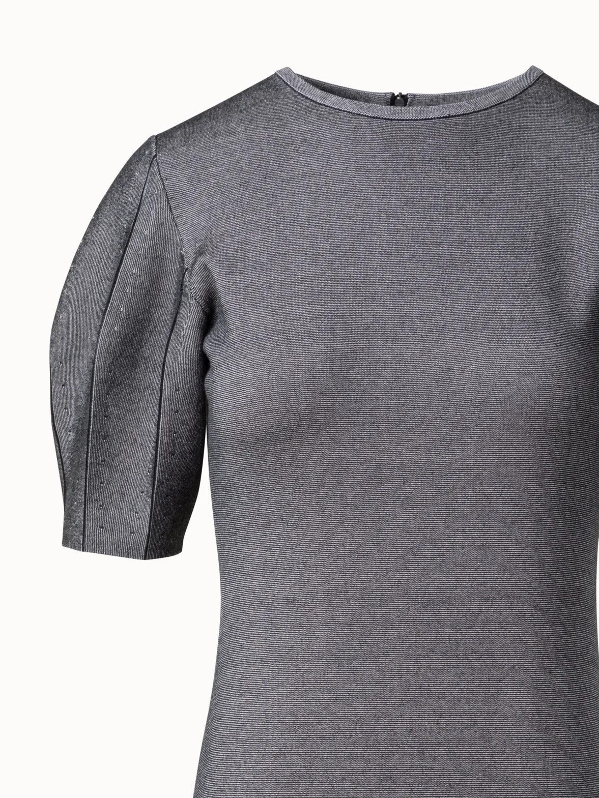 Short Knit Dress with Volume Sleeves