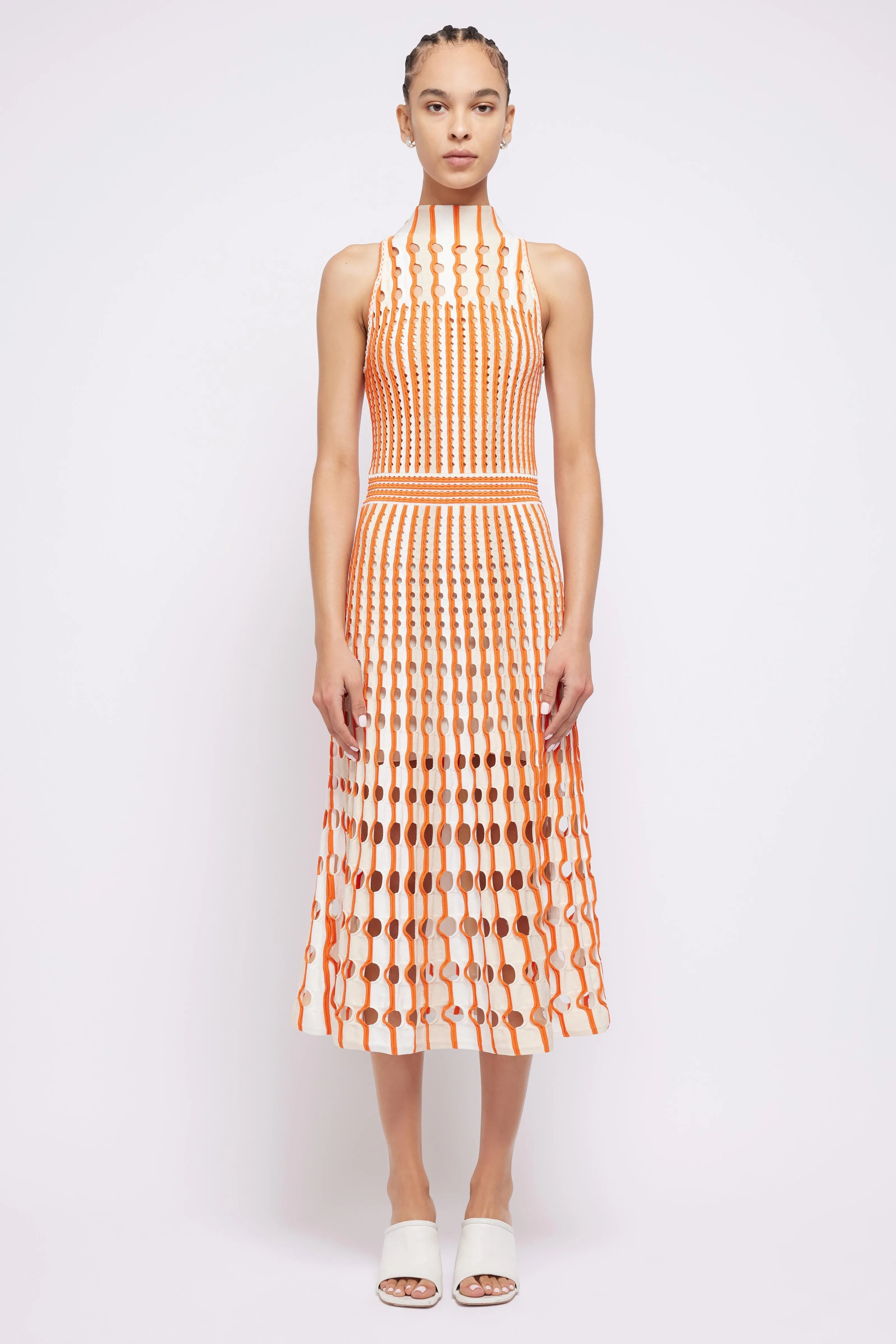 SIMKHAI - Nash Midi Dress in Flame