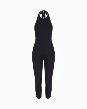 Smooth Stretch Capri Catsuit | Black