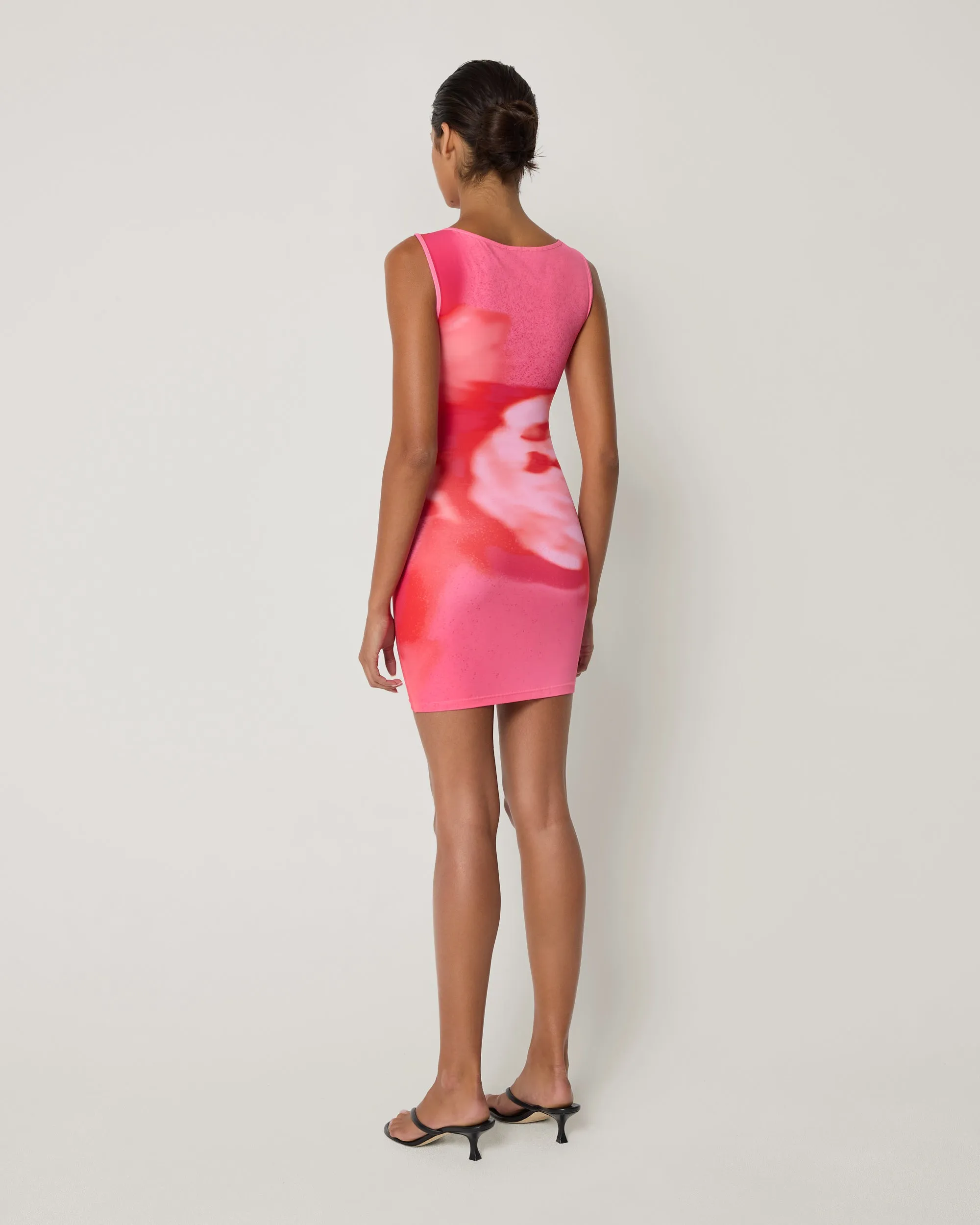Smooth Stretch Tank Mini Dress | Pink Peony